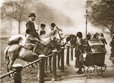 A riding lesson in Rotten Row, from Wonderful London, published 1926-27 by English Photographer